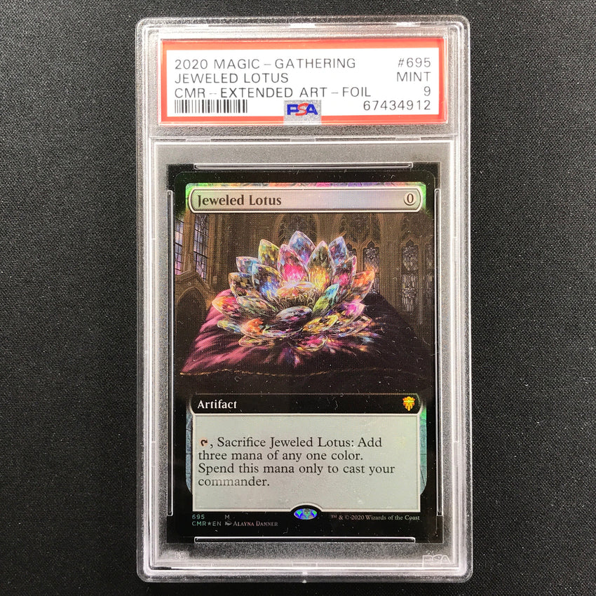 PSA 8 Jeweled Lotus #695 FOIL Extended Art Commander Legends 912