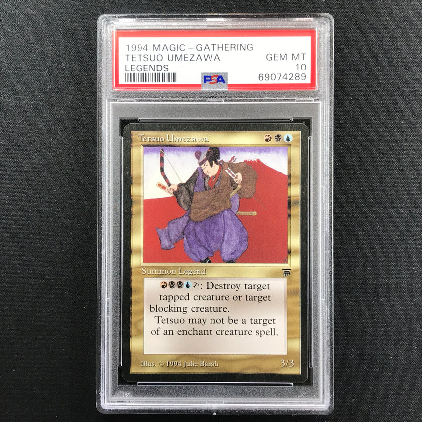 Psa 10 Tetsuo Umezawa - 1994 Magic The Gathering Legends 289