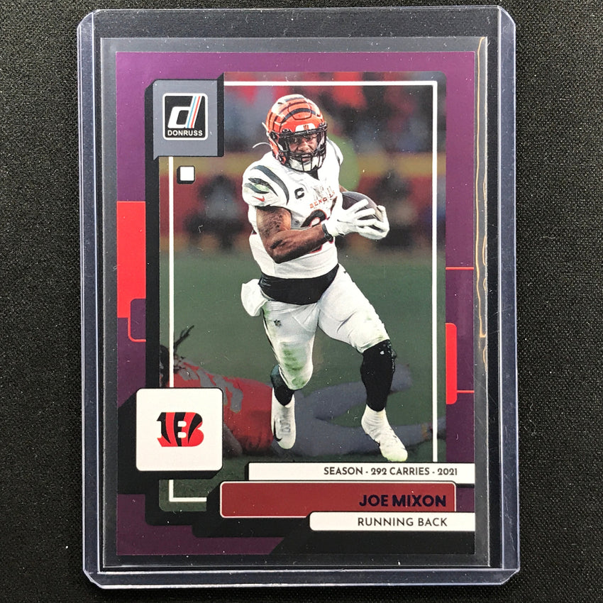 2022 Donruss Joe Mixon Season Stat Line Purple 248/292