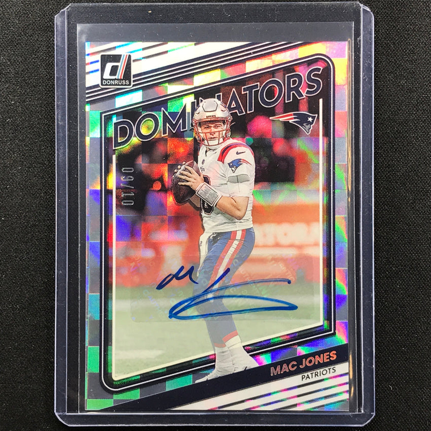 2022 Donruss Mac Jones Dominators Signatures Auto 9/10