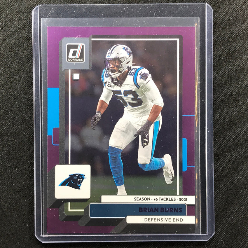 2022 Donruss Brian Burns Season Stat Line Purple 7/46