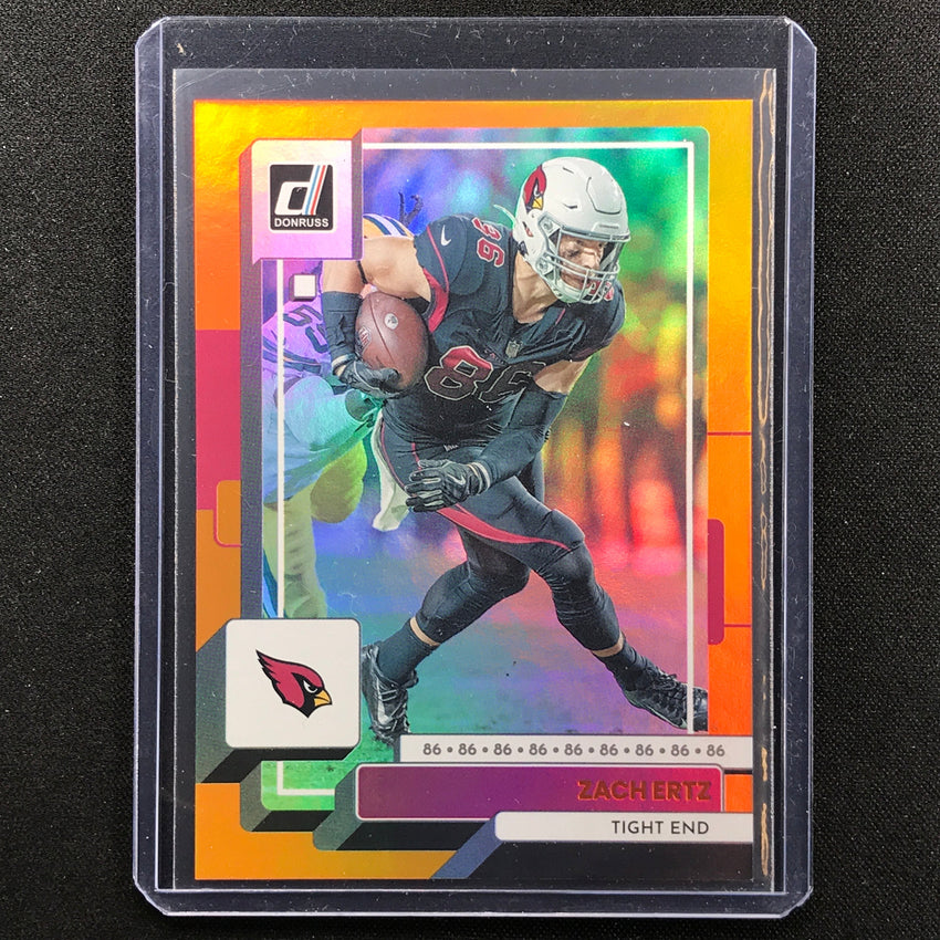 2022 Donruss Zach Ertz Jersey Number Orange 39/86