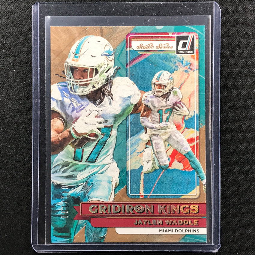 2022 Donruss Jaylen Waddle Gridiron Kings Studio Series 41/100
