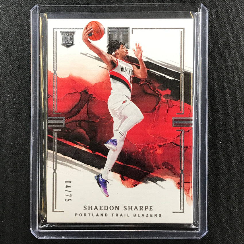 2022-23 Impeccable Shaedon Sharpe Rookie Base Silver 4/75