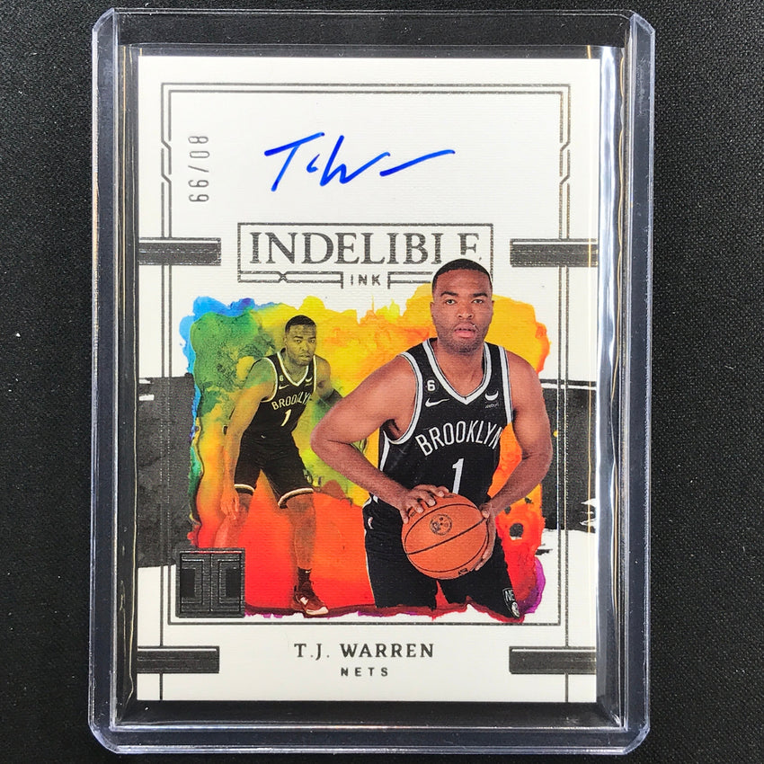 2022-23 Impeccable T.j. Warren Indelible Ink Auto Silver 80/99