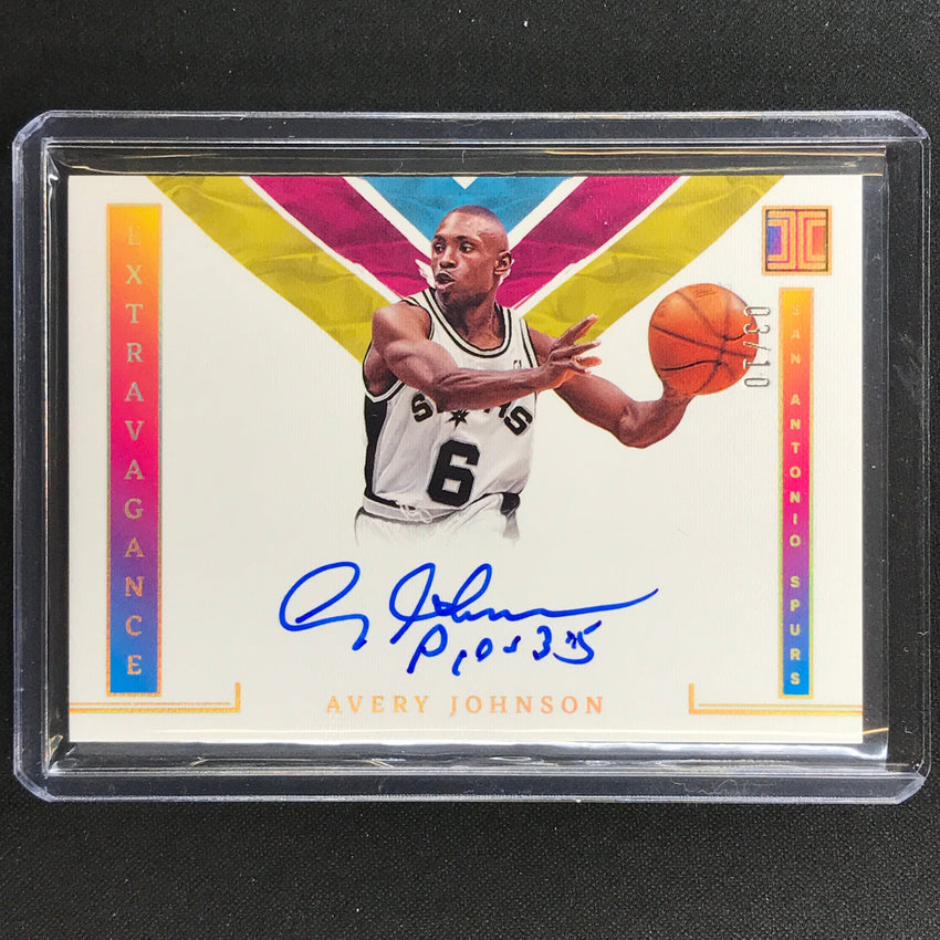 2022-23 Impeccable Avery Johnson Extravagance Auto Holo Gold 3/10
