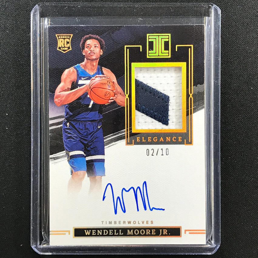 2022-23 Impeccable Wendell Moore Jr. Elegance Rookie Patch Auto Holo Gold 2/10