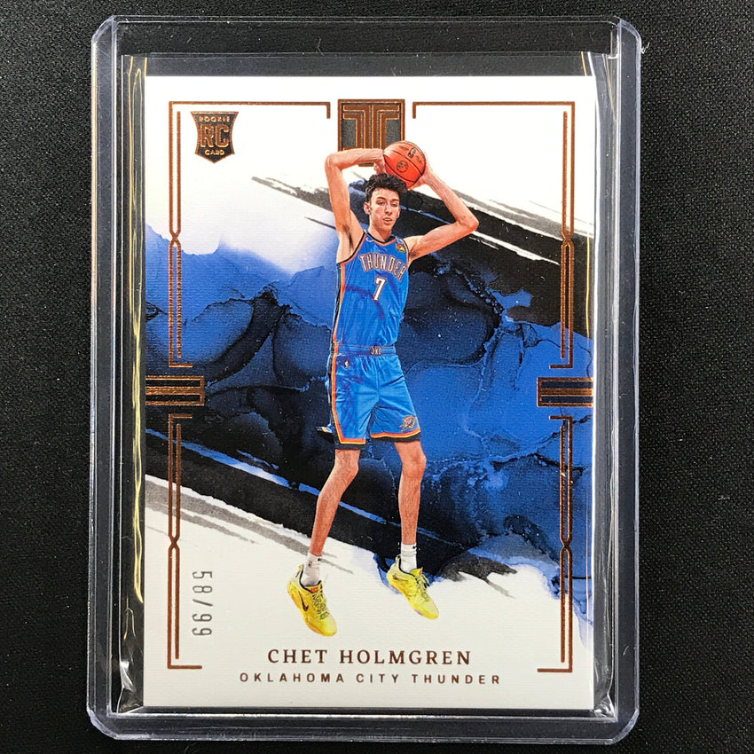 2022-23 Impeccable Chet Holmgren Rookie Base Bronze 58/99