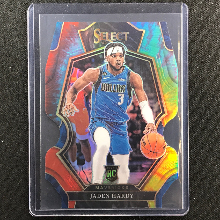 2022-23 Select Jaden Hardy Premier Level Rookie Tie-dye Die-cut 12/25