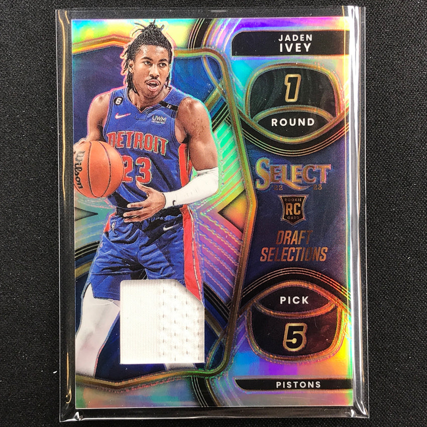 2022-23 Select Jaden Ivey Draft Selections Rookie Jersey Silver Prizm No Ji