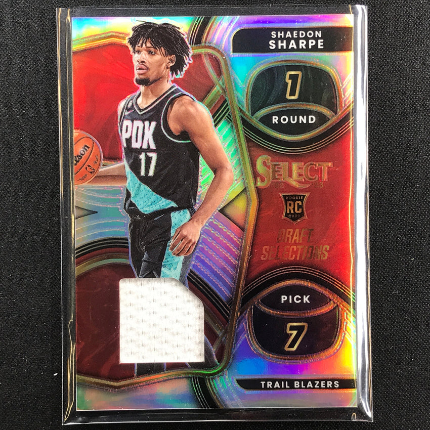 2022-23 Select Shaedon Sharpe Draft Selections Rookie Jersey Silver Prizm No Ss