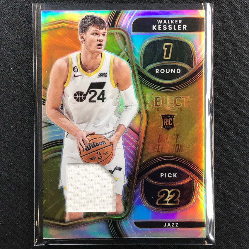 2022-23 Select Walker Kessler Draft Selections Rookie Jersey Silver Prizm No Wk
