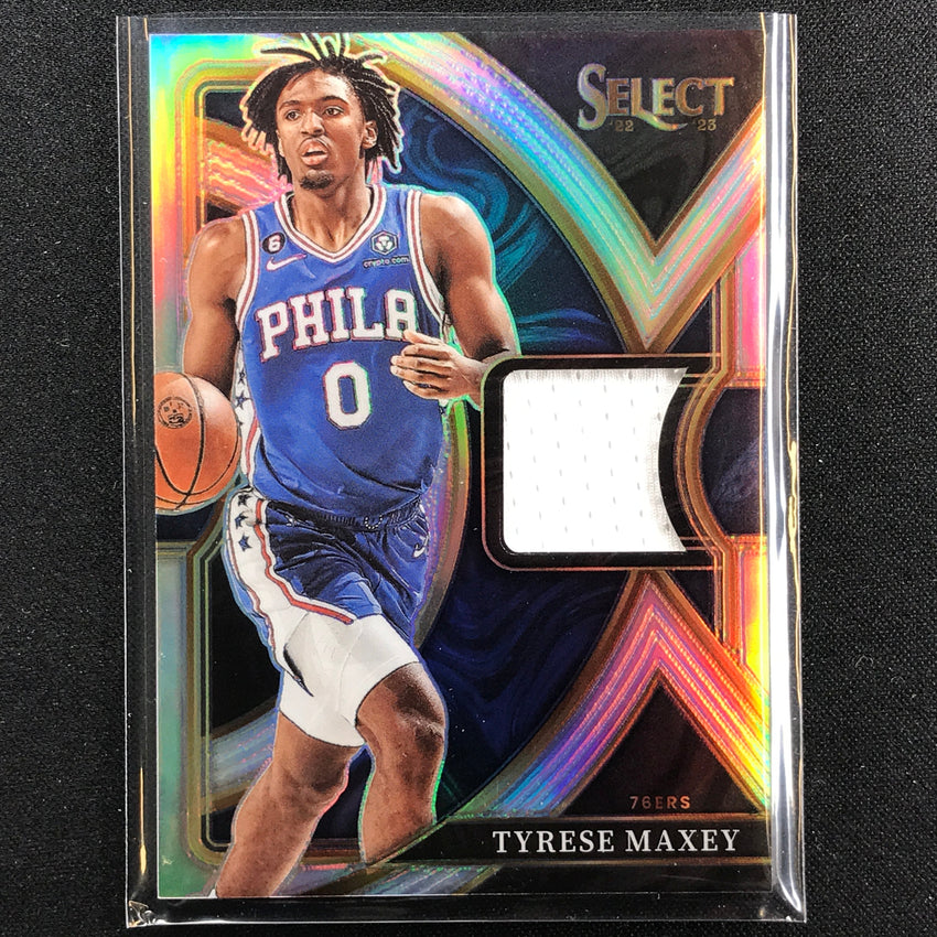 2022-23 Select Tyrese Maxey Selective Swatches Jersey Silver Prizm No Tm