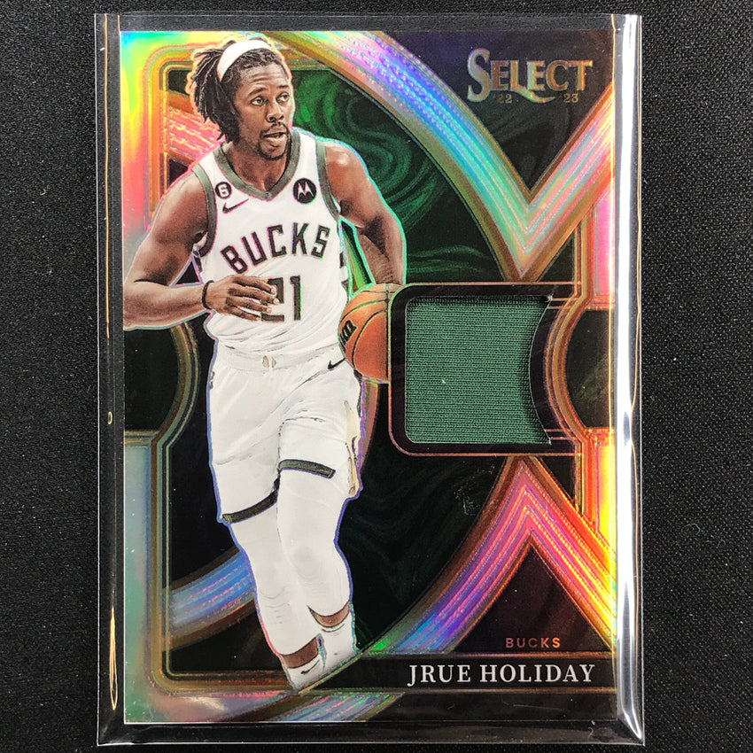 2022-23 Select Jrue Holiday Selective Swatches Jersey Silver Prizm No Jh
