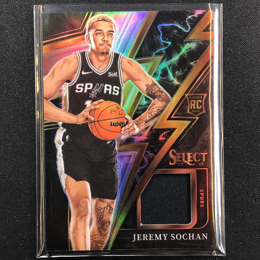 2022-23 Select Jeremy Sochan Sparks Rookie Jersey Silver Prizm No Js