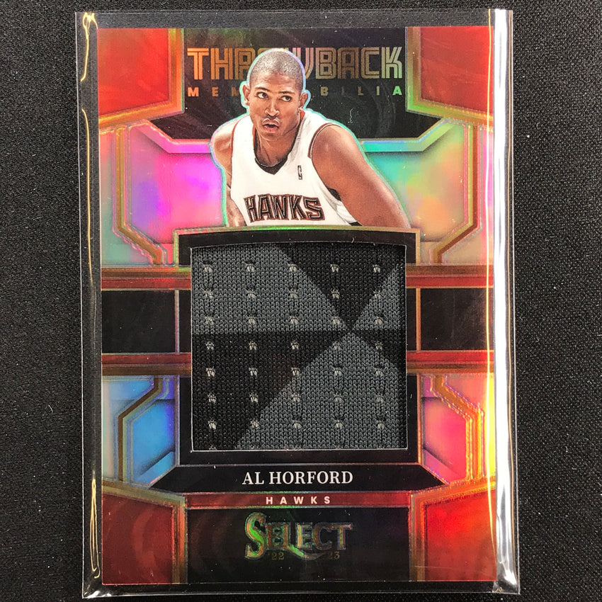 2022-23 Select Al Horford Throwback Memorabilia Jersey Silver Prizm No Al