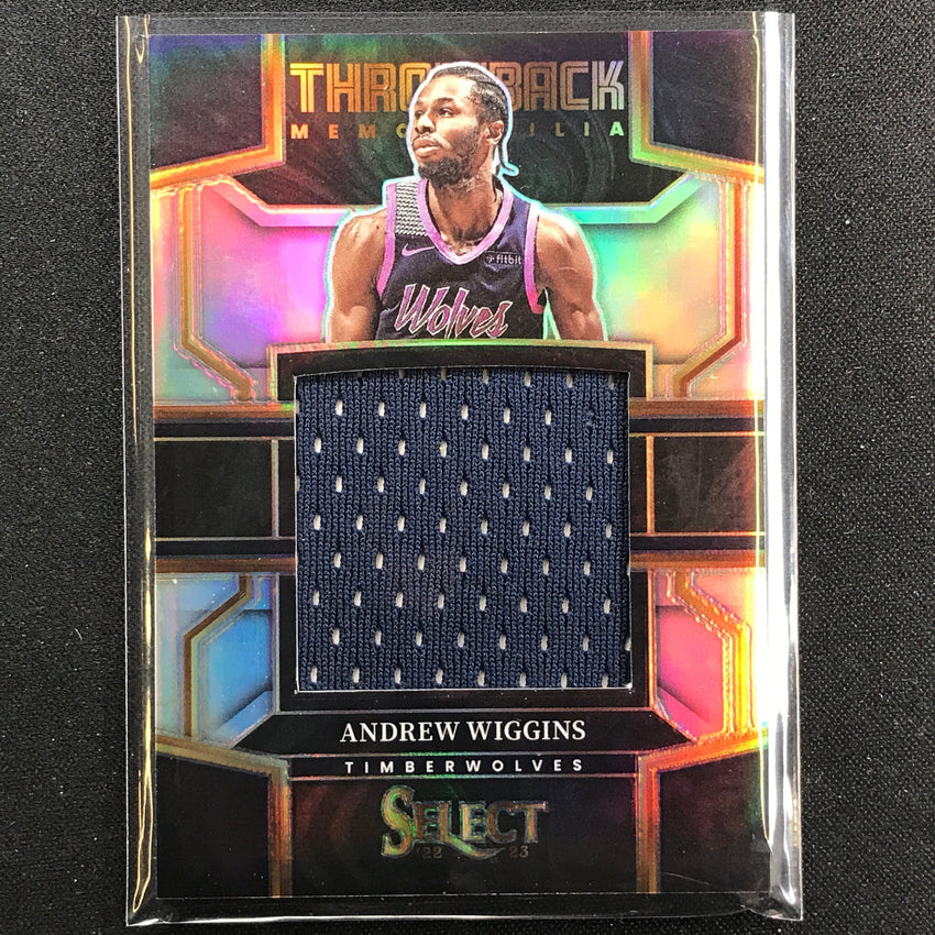 2022 23 Select Andrew Wiggins Throwback Memorabilia Jersey Silver Priz Cherry Collectables