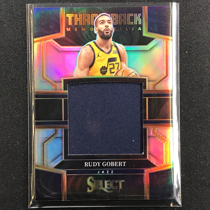 2022-23 Select Rudy Gobert Throwback Memorabilia Jersey Silver Prizm No Rg