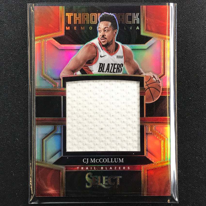 2022-23 Select CJ MCCOLLUM Throwback Memorabilia Jersey Silver Prizm #CJ