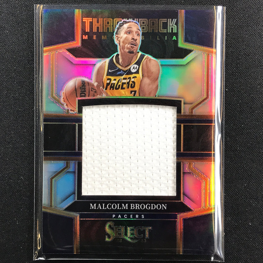 2022-23 Select Malcolm Brogdon Throwback Memorabilia Jersey Silver Prizm No Mb