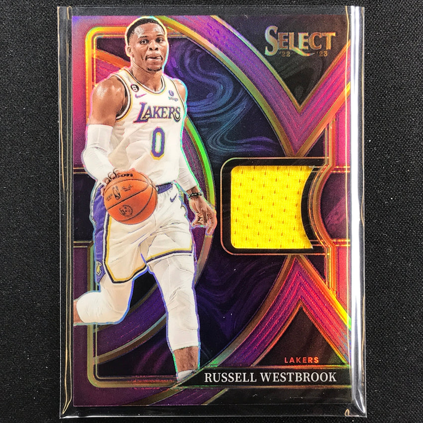 2022-23 Select Russell Westbrook Selective Swatches Jersey Purple 77/99