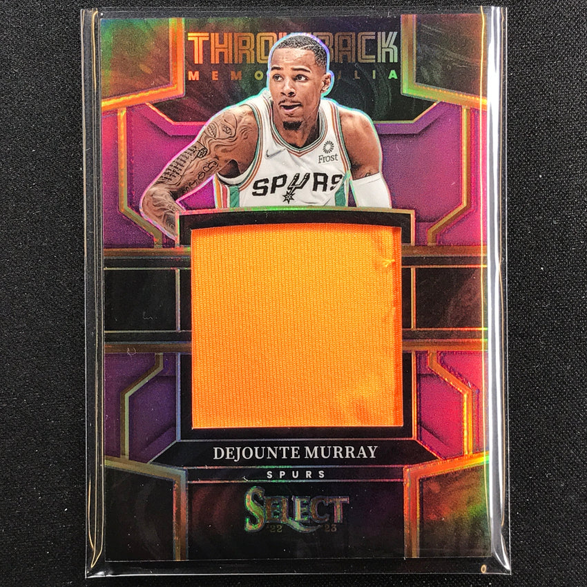 2022-23 Select Dejounte Murray Throwback Memorabilia Jersey Purple 65/99