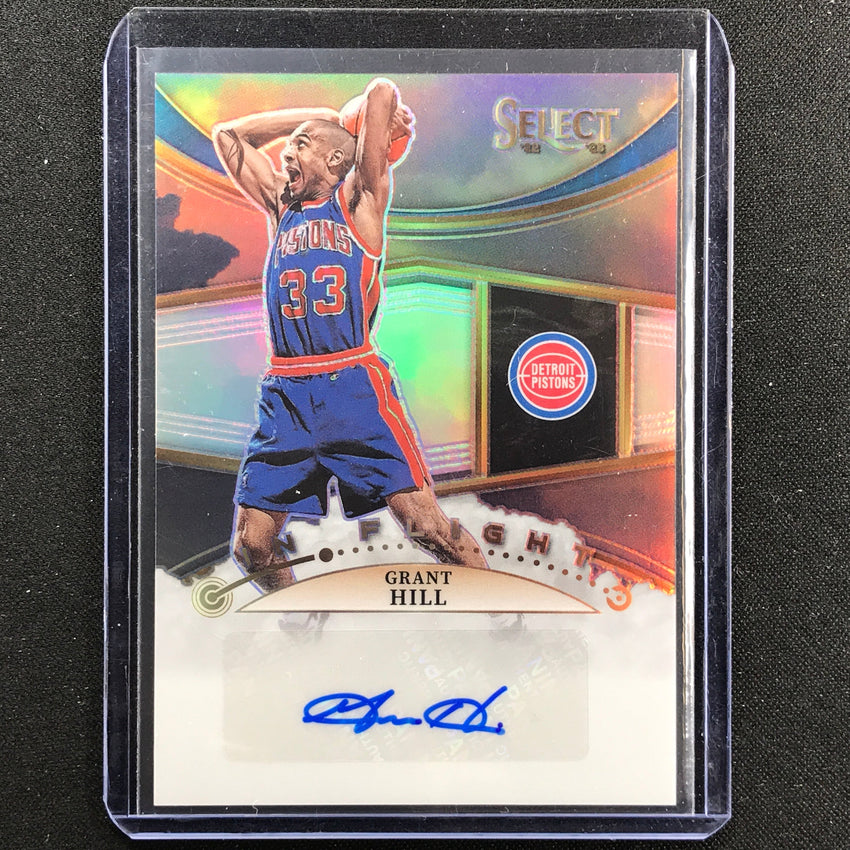 2022-23 Select Grant Hill In Flight Signatures Auto Silver Prizm 86/249