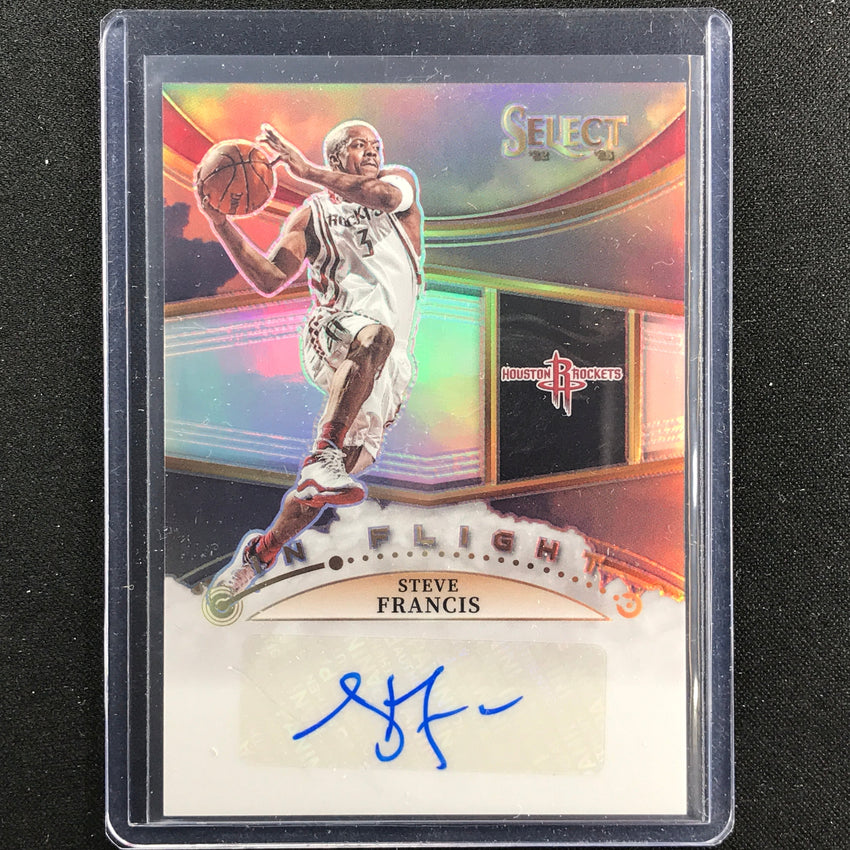 2022-23 Select Steve Francis In Flight Signatures Auto Silver Prizm 155/249