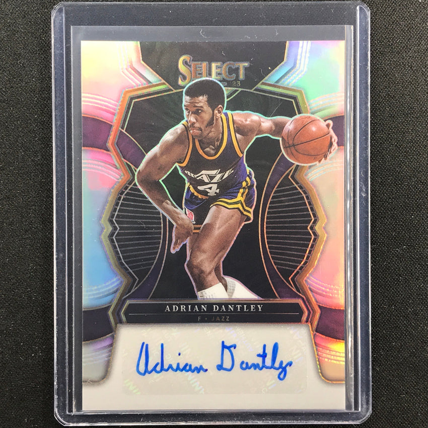 2022-23 Select Adrian Dantley Signatures Auto Silver Prizm 50/249