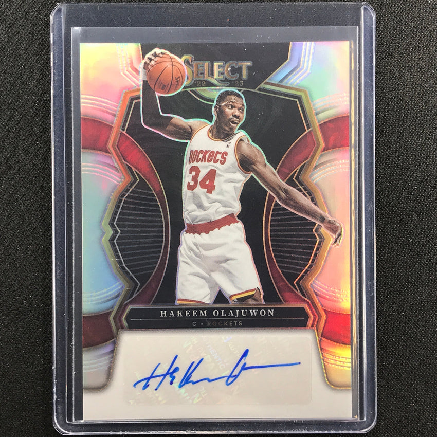 2022-23 Select Hakeem Olajuwon Signatures Auto Silver Prizm 40/99