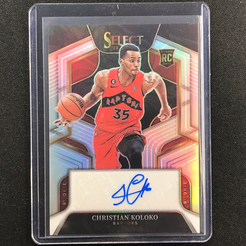 2022-23 Select Christian Koloko Rookie Signatures Auto Silver Prizm 217/249