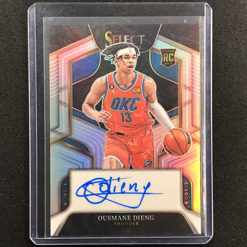 2022-23 Select Ousmane Dieng Rookie Signatures Auto Silver Prizm 52/249