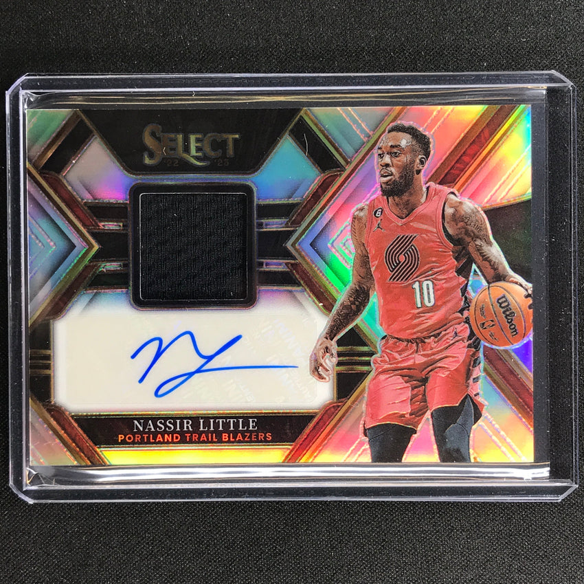 2022-23 Select Nassir Little Memorabilia Jersey Auto Silver Prizm 160/199