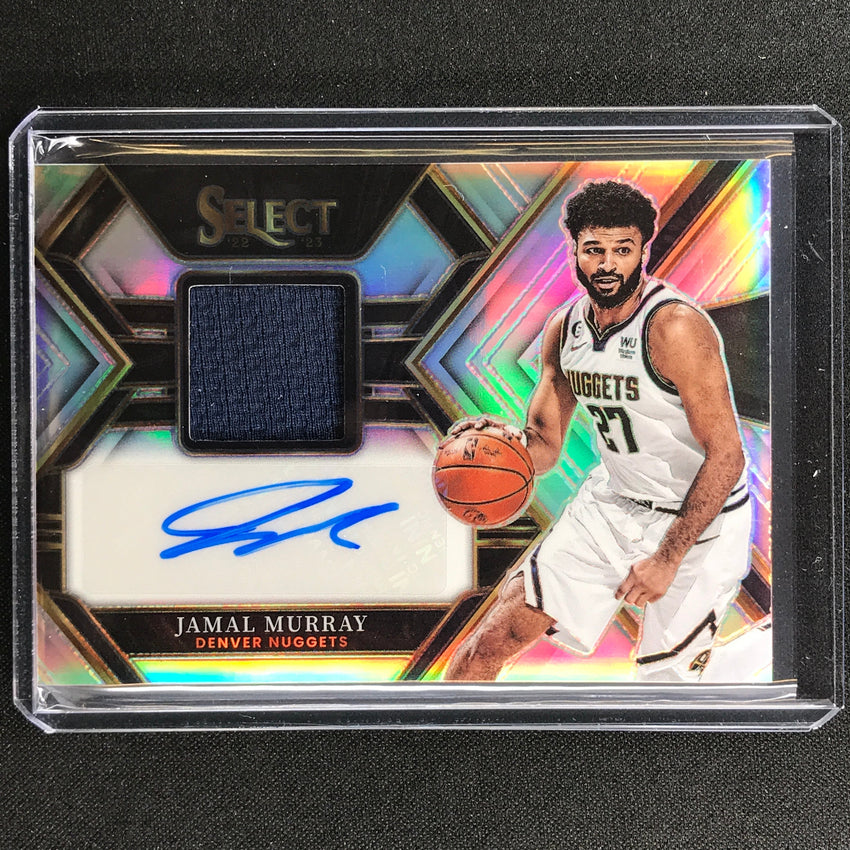 2022-23 Select Jamal Murray Memorabilia Jersey Auto Silver Prizm 55/199