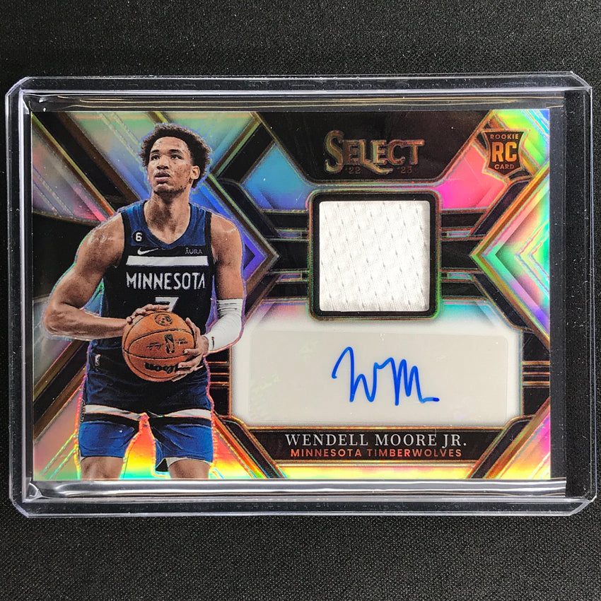 2022-23 Select Wendell Moore Jr. Rookie Jersey Auto Silver Prizm 174/199