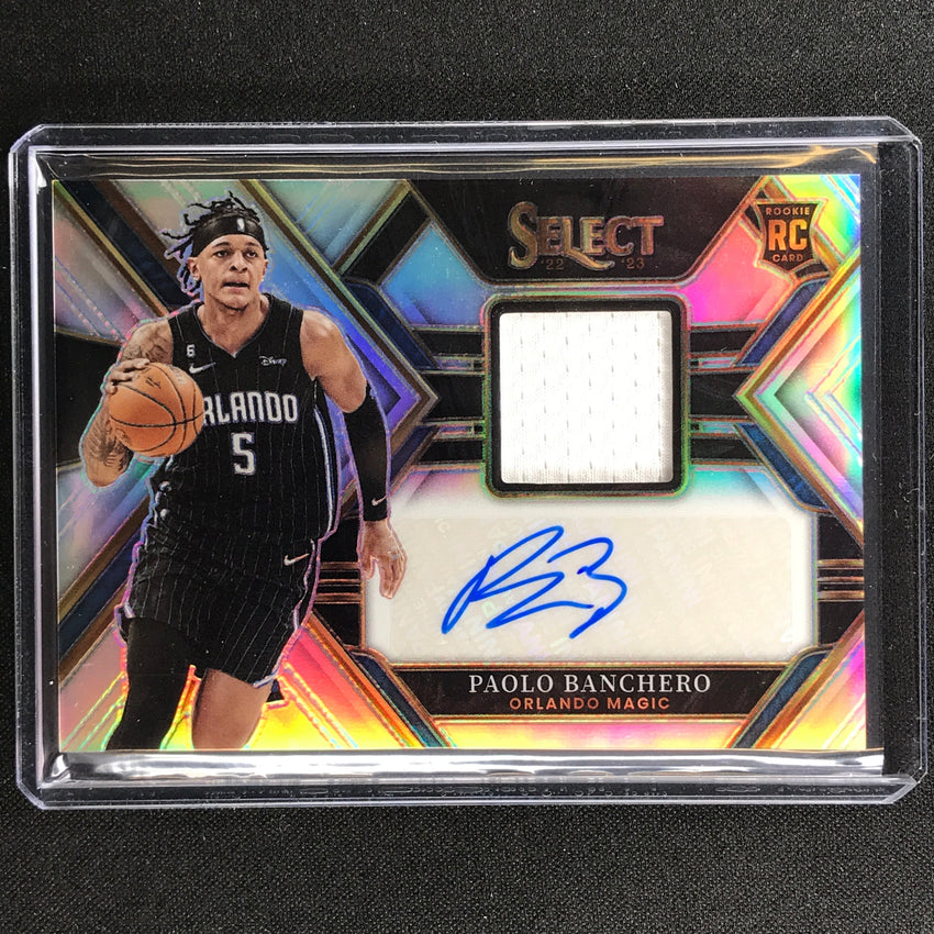 2022-23 Select Paolo Banchero Rookie Jersey Auto Silver Prizm 19/199