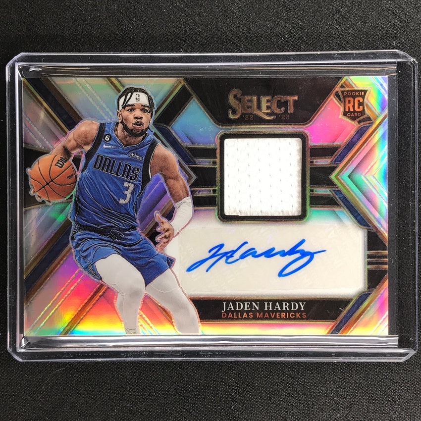 2022-23 Select Jaden Hardy Rookie Jersey Auto Silver Prizm 70/199