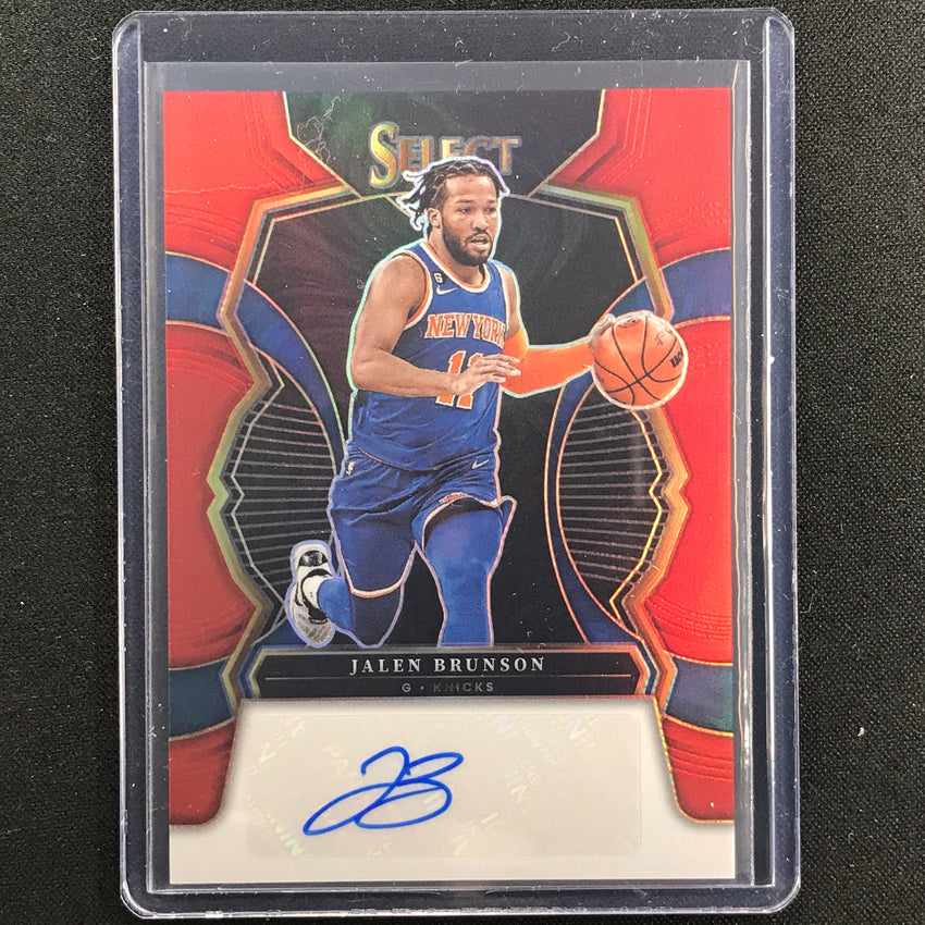 2022-23 Select Jalen Brunson Signatures Auto Red 49/99