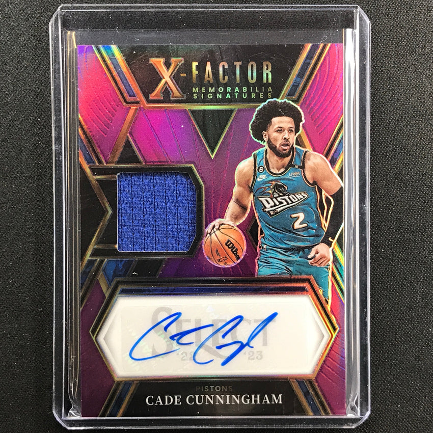 2022-23 Select Cade Cunningham X-factor Memorabilia Jersey Auto Purple 92/99