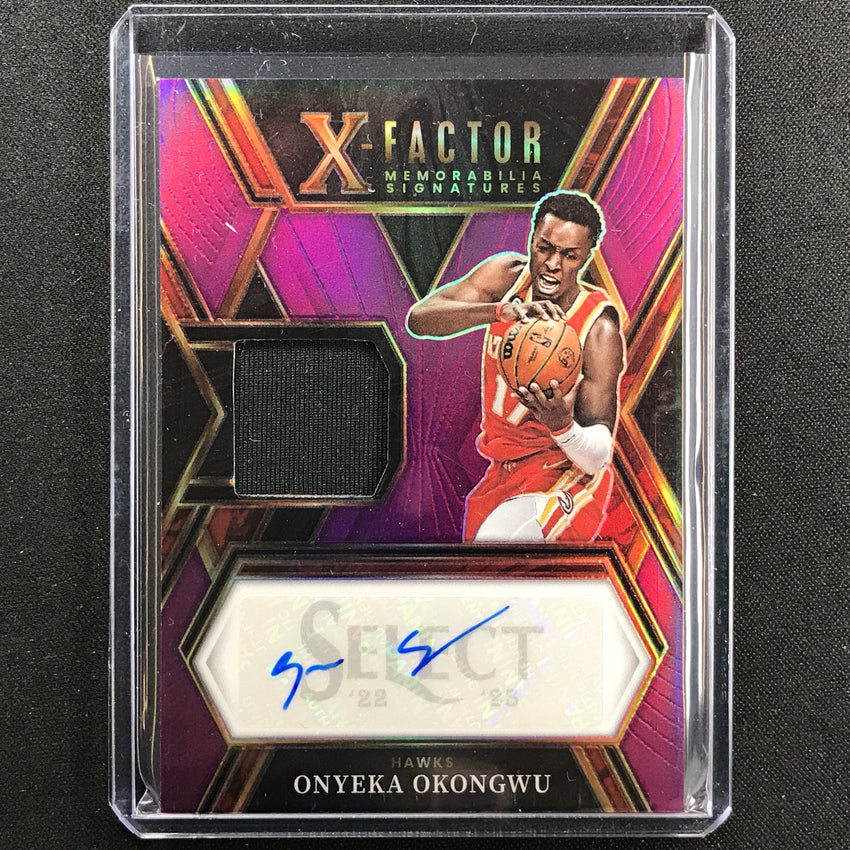 2022-23 Select Onyeka Okongwu X-factor Memorabilia Jersey Auto Purple 51/99