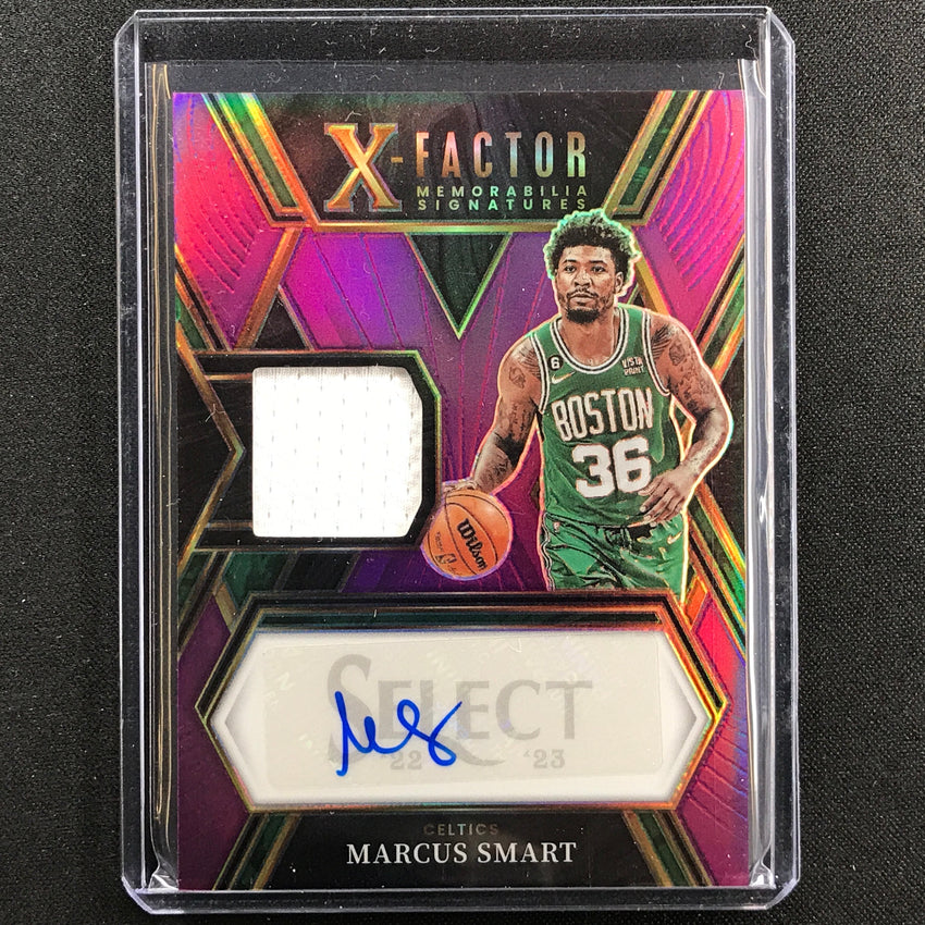 2022-23 Select Marcus Smart X-factor Memorabilia Jersey Auto Purple 88/99