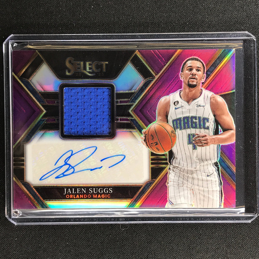 2022-23 Select Jalen Suggs Autographed Memorabilia Jersey Auto Purple 76/99
