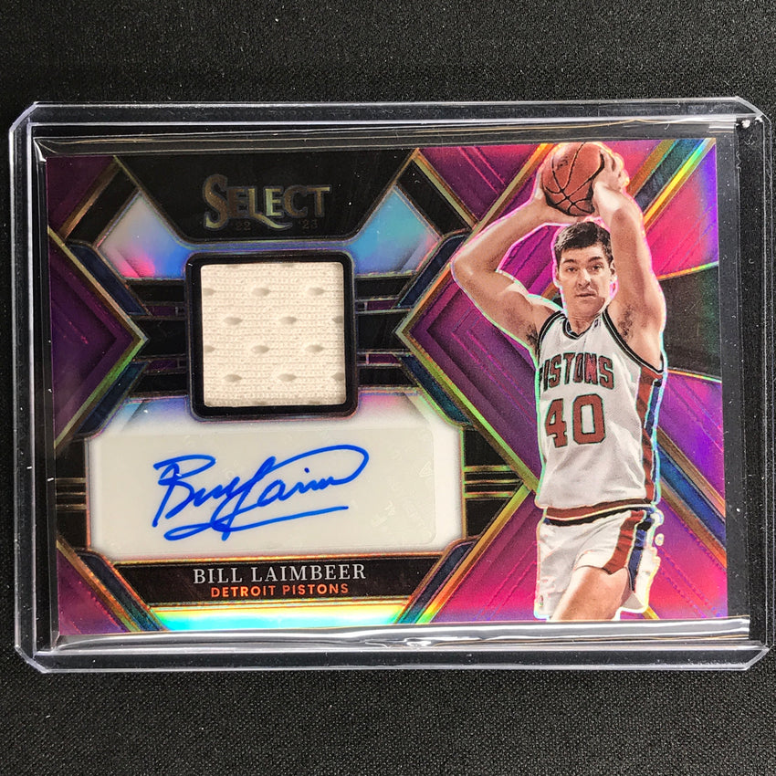 2022-23 Select Bill Laimbeer Autographed Memorabilia Jersey Auto Purple 4/99