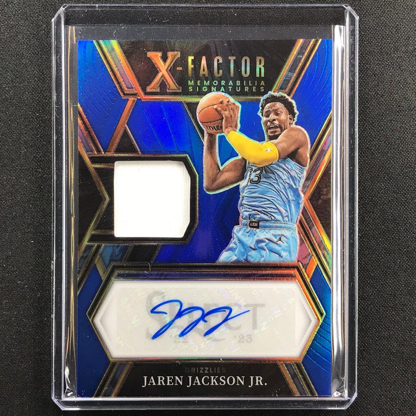2022-23 Select Jaren Jackson Jr. X-factor Memorabilia Jersey Auto Blue 9/49