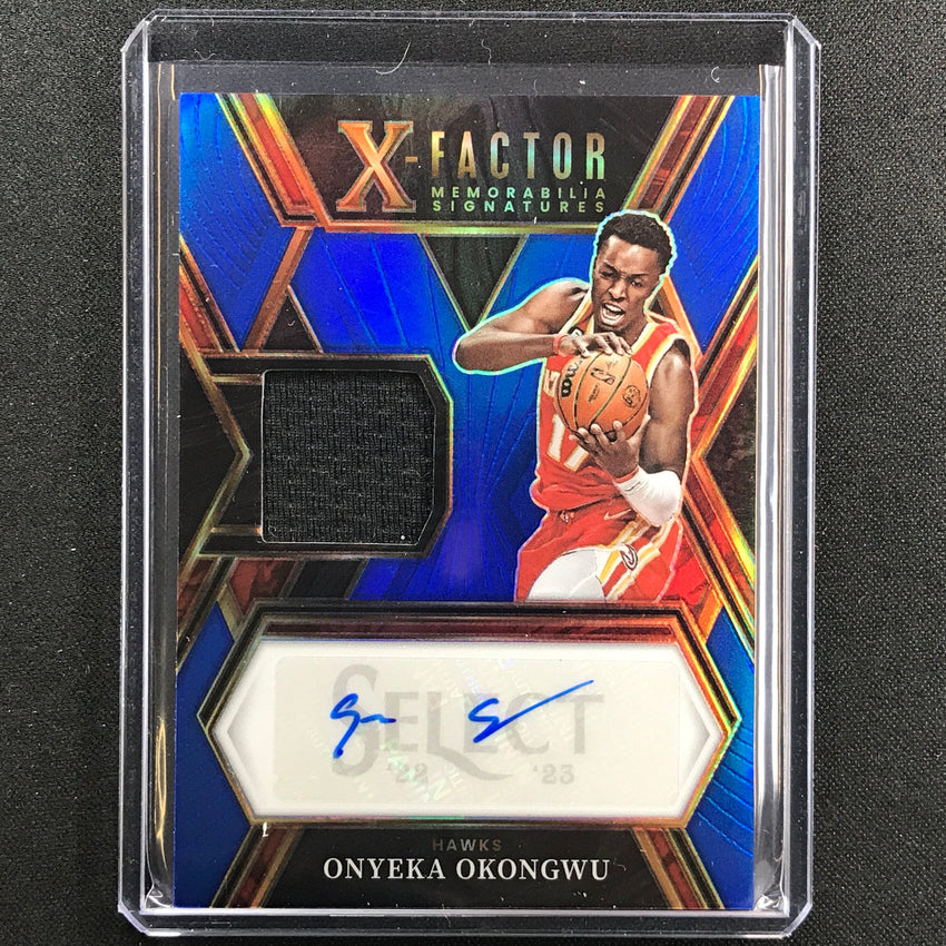2022-23 Select Onyeka Okongwu X-factor Memorabilia Jersey Auto Blue 30/49