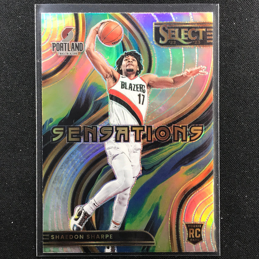 2022-23 Select Shaedon Sharpe Sensations Rookie Silver Prizm Sp No 19