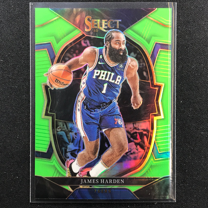2022-23 Select James Harden Concourse Neon Green 37/75