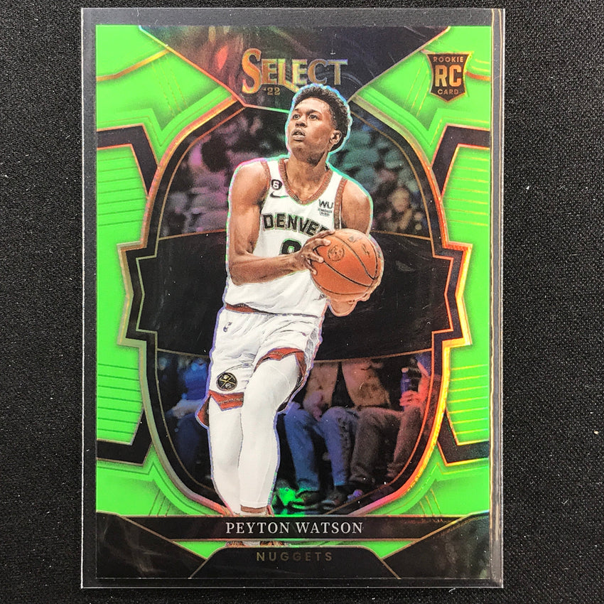 2022-23 Select Peyton Watson Concourse Rookie Neon Green 1/75