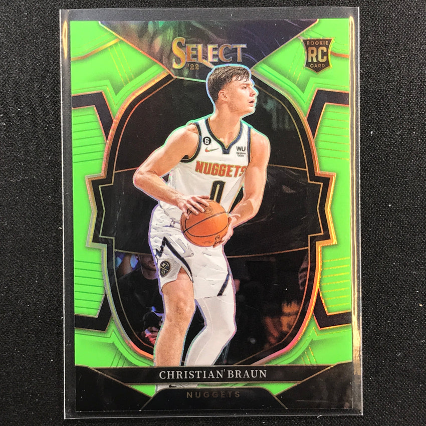 2022-23 Select Christian Braun Concourse Rookie Neon Green 64/75