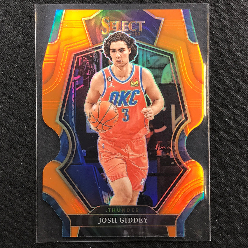 2022-23 Select Josh Giddey Premier Level Orange Die-cut 15/65